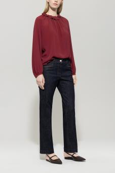 LUISA CERANO Rüschenbluse SEIDEN-MIX 