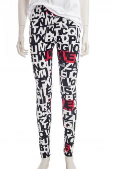 LOVE MOSCHINO Leggings BLACK & WHITE LEGGINGS 