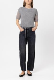 LUISA CERANO Kurzarm-Pullover PAILLETTEN 