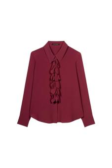 LUISA CERANO Rüschenbluse SEIDEN-MIX 