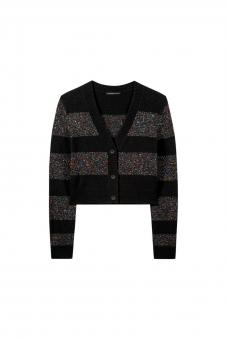 LUISA CERANO Strickjacke STREIFEN-CARDIGAN 