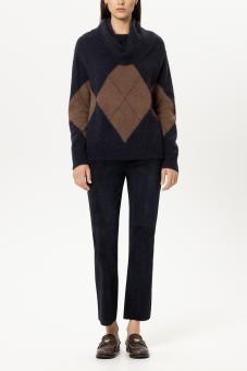 LUISA CERANO Hose VELOURSLEDER STRAIGHTLEG 