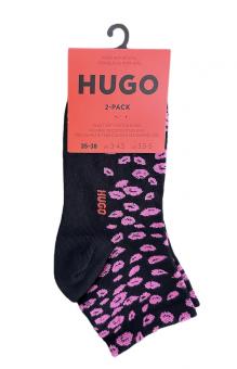 HUGO Socken im Doppelpack 2P ALLOVER LIPS 