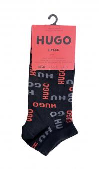 HUGO Socken im Doppelpack 2P AS LOGO ALLOVER 