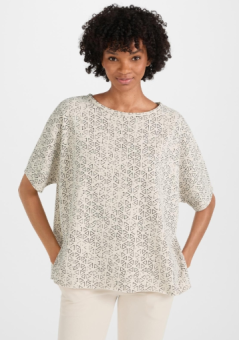 JUVIA Shirt FLEECE CAPE SWEATER TRIANGLES 